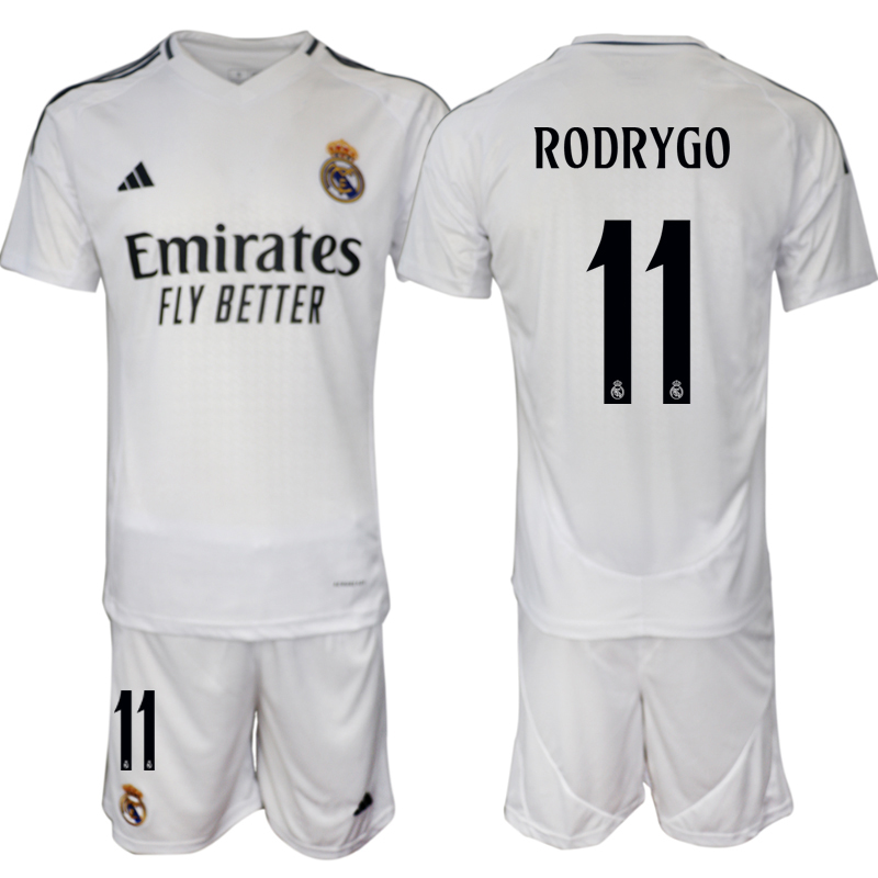 Men 2024-2025 Club Real Madrid home White #11 Soccer Jersey->real madrid jersey->Soccer Club Jersey